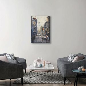 репродукция на холсте, 85х60 см, "СУЕТА 2", АТ010, в интерьере