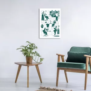 Картина на холсте, 85х60 см, "РАБОЧАЯ АТМОСФЕРА 3", TR027